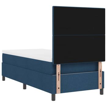 Boxspringbett mit Matratze Blau 90x200 cm Stoff