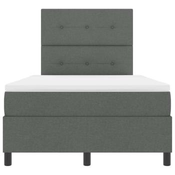 Boxspringbett mit Matratze Dunkelgrau 120x200 cm Stoff