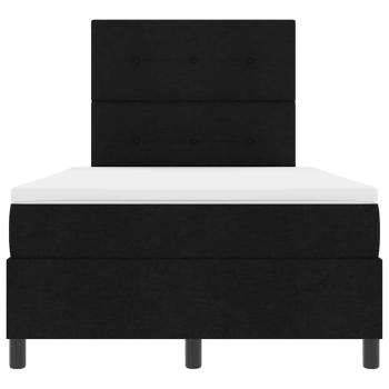 Boxspringbett mit Matratze Schwarz 120x200 cm Stoff