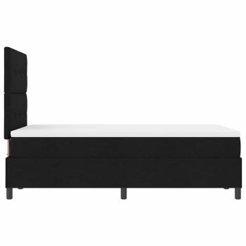 Boxspringbett mit Matratze Schwarz 120x200 cm Stoff