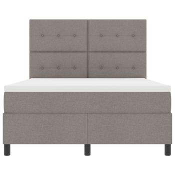Boxspringbett mit Matratze Taupe 140x200 cm Stoff