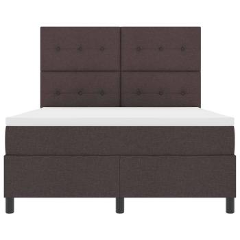 Boxspringbett mit Matratze Dunkelbraun 160x200 cm Stoff