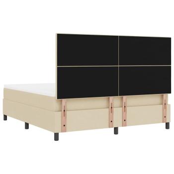 Boxspringbett mit Matratze Creme Super King Stoff