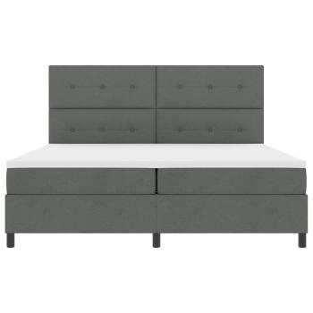 Boxspringbett mit Matratze Dunkelgrau 200x200 cm Stoff