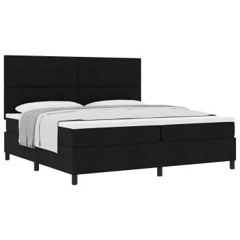 Boxspringbett mit Matratze Schwarz 200x200 cm Stoff