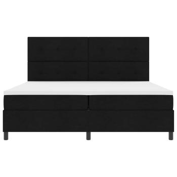 Boxspringbett mit Matratze Schwarz 200x200 cm Stoff