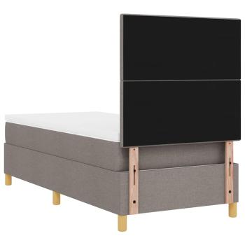 Boxspringbett mit Matratze Taupe 100x200 cm Stoff