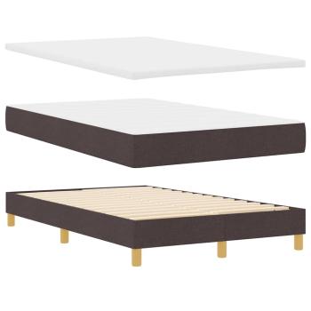 Boxspringbett mit Matratze & LED Dunkelbraun 120x200 cm Stoff