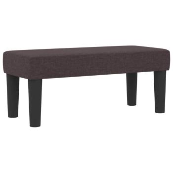 Boxspringbett mit Matratze & Bank Dunkelbraun 90x200 cm Stoff