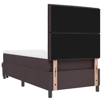 Boxspringbett mit Matratze & Bank Dunkelbraun 90x200 cm Stoff