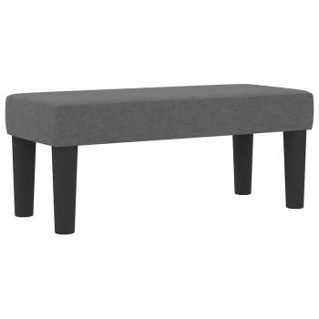 Boxspringbett mit Matratze & Bank Dunkelgrau 100x200 cm Stoff