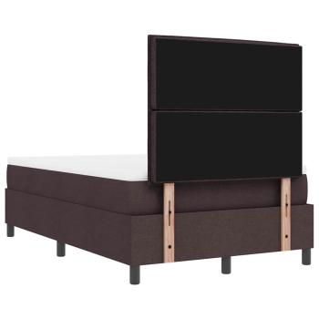 Boxspringbett mit Matratze & Bank Dunkelbraun 120x200 cm Stoff