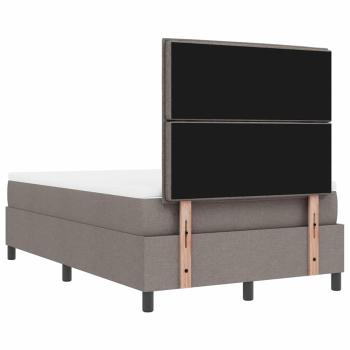 Boxspringbett mit Matratze & Bank Taupe 120x200 cm Stoff