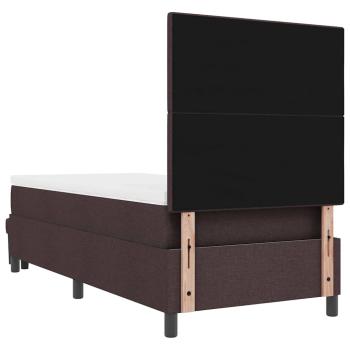 Boxspringbett mit Matratze & Bank Dunkelbraun 90x200 cm Stoff