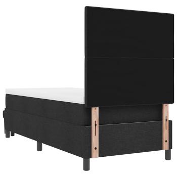 Boxspringbett mit Matratze & Bank Schwarz 100x200 cm Stoff