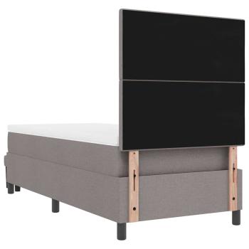 Boxspringbett mit Matratze & Bank Taupe 100x200 cm Stoff