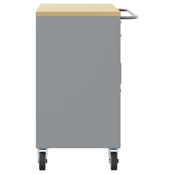 Mobiler Werkzeugschrank Rot 75x45x85 cm aus Stahl mit Verriegelung