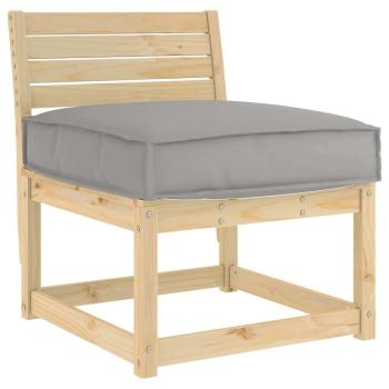 Palletkissen für Sitz Grau 60x60x12 cm Oxfordstoff
