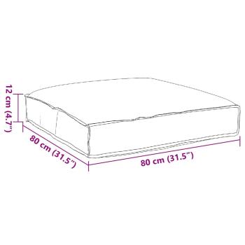 Palletkissen für Sitz Grau 80x80x12 cm