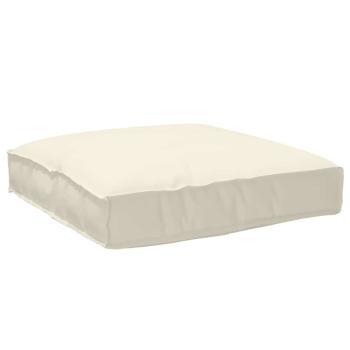 Pallet Kissen für Sitz Creme 80x80x12 cm Oxford Stoff