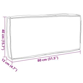 Pallet Kissen für Rückenlehne Anthrazit 80x40x12 cm Oxford Stoff