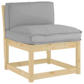 Palletkissen für Rückenlehne Grau 80x40x12 cm Oxford-Stoff
