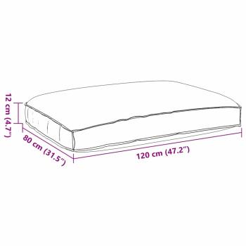 Palettenkissen für Sitz Anthrazit 120x80x12 cm Oxford-Stoff