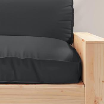 Pallet Kissen für Sitz Schwarz 120x80x12 cm Oxford Stoff