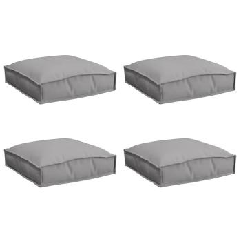 Pallet-Kissen für Sitze 4 Stk Grau 40x40x8 cm Oxford-Stoff