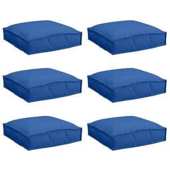 Pallet Kissen für Sitz 6 Stk. Royalblau 40x40x8 cm Oxford Stoff