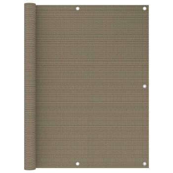ARDEBO.de - Balkon-Sichtschutz Taupe 120x500 cm HDPE