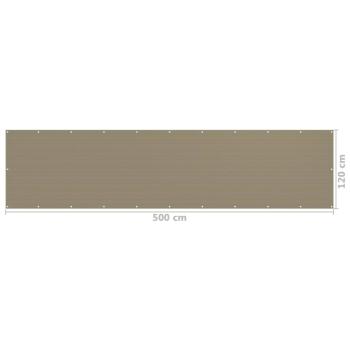 Balkon-Sichtschutz Taupe 120x500 cm HDPE