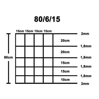 Gartenzaun Verzinkter Stahl 50 m 80 cm