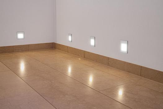 EVN MURUS LED Wandeinbau, 220-240V, 1,5W, 3000K, 35lm, quad., IP20, weiß (W840102)
