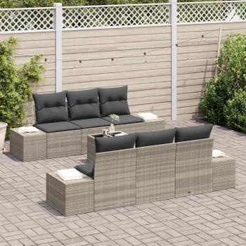 Garten-Sofa-Set Set aus 7 Hellgrau, Dunkelgrau