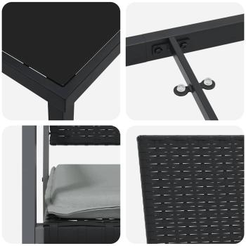 Set von 4 Schwarz