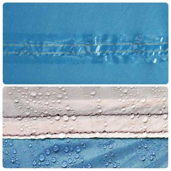 Familienzelt mit Dach Blau und Grau 435 x 255 x 216 cm