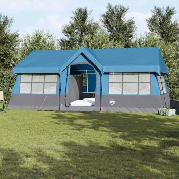 ARDEBO.de - Campingzelt mit Fenstern Blau 12-Personen Wasserdicht