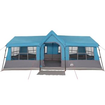 Campingzelt mit Fenstern Blau 12-Personen Wasserdicht