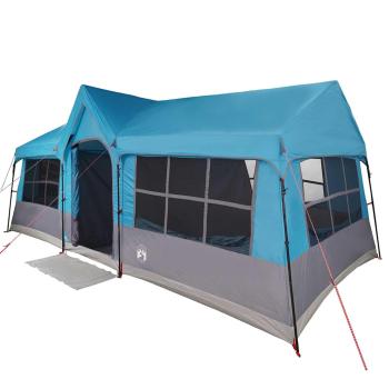 Campingzelt mit Fenstern Blau 12-Personen Wasserdicht