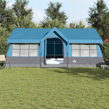 Campingzelt mit Fenstern Blau 12-Personen Wasserdicht