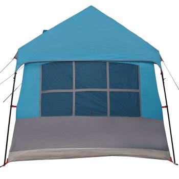 Campingzelt mit Fenstern Blau 12-Personen Wasserdicht