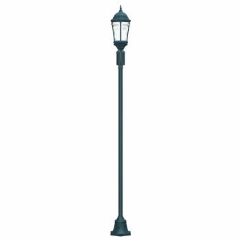 Gartenlichtpfosten 2-Lampe E27 Grün 220 cm Aluminium