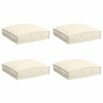 Pallet-Kissen für Sitz 4 Stück Creme 40x40x8 cm Oxford-Stoff