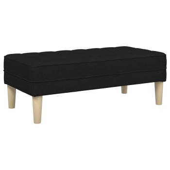 Sofa Set mit Kissen 2 pcs Schwarz Polyester