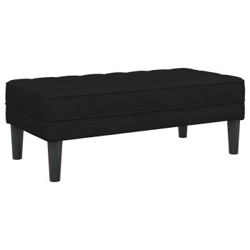 2-teiliges Sofa Set mit Kissen aus schwarzem Stoff