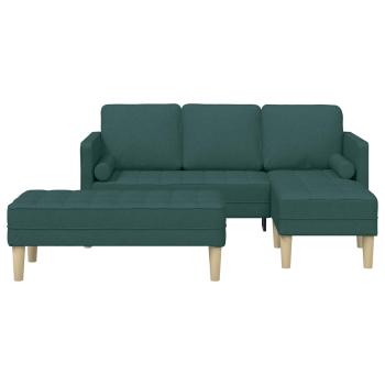 Sofa Set 2 stk. Dunkelgrün Polyester