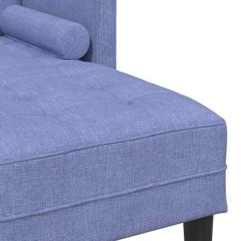 2-teiliges Sofa Set mit Kissen Jeans Blau Stoff