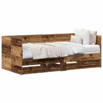 Bettcouch mit Schublade Altholz Teilenholz 75 x 190 cm Langlebig