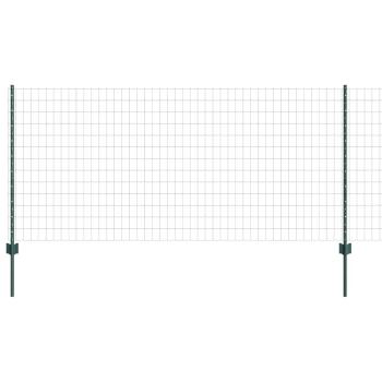 Euro Zaun Set mit 2 Grün Kunststoff, Metall 25m lang x 1m hoch